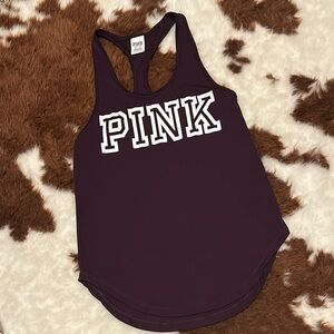 NWOT - PINK Victoria's Secret Maroon Tank Top Athletic Style